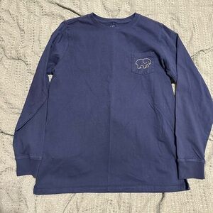 Ivory Ella Navy Blue Womens Long Sleeve Shirt